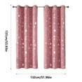 thumbnail image 3 of 2 Pack Rideaux Occultants pour Fenêtre, Rideaux pour Porte Coulissante, Rideaux Bon Marché pour Chambre d'Enfant, Longs Rideaux de Cuisine, Rideaux d'Été pour Chambre, 132x137cm, 3 of 6