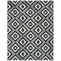 SAFAVIEH Aspen Michaelangelo Southwestern Wool Runner Rug, Charcoal/Black, 2'3" x 7'