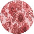 thumbnail image 1 of Ahgly Company Machine Washable Indoor Round Transitional Pastel Pink Area Rugs, 3' Round, 1 of 7