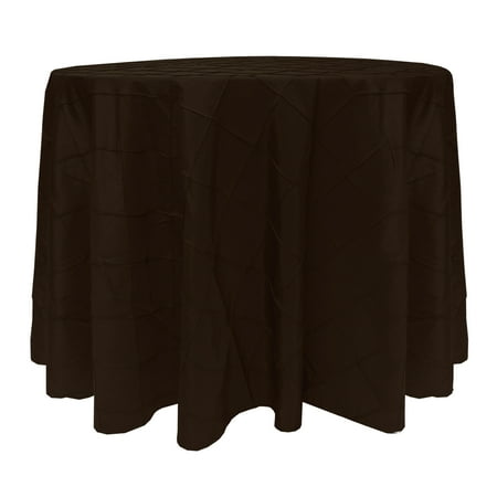 

Ultimate Textile (2 Pack) Embroidered Pintuck Taffeta 132-Inch Round Tablecloth Espresso Dark Brown