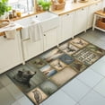 thumbnail image 4 of Wildlife Portraits Hallway Washable Runner Rug 2x6 Animals Plaid Deer Owl Bear Rustic Brown Pine Cone Low-Profile Area Rugs with Non Slip Backing Indoor Floor Carpet for Entrance Living Room Bedroom, 4 of 9