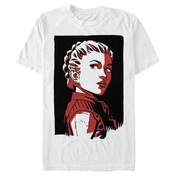 Men's Marvel Black Widow Yelena Portrait Graphic Tee White Medium
