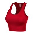 thumbnail image 3 of FashionMille Women's Cotton Basic Sleeveless Racerback Crop Sports Active Tank Top, 3 of 5