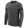 thumbnail image 2 of Men's J. Palmer Dark Heather Gray Houston Texans Players Lounge Raglan Tri-Blend Sweatshirt, 2 of 6