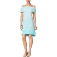 thumbnail image 1 of Vestido recto Style & Co. con volantes para mujer azul extra pequeño, 1 of 2