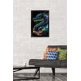 thumbnail image 2 of Wumples - Neon Cosmic Dragon Wall Poster, 14.725" x 22.375" Framed, 2 of 5