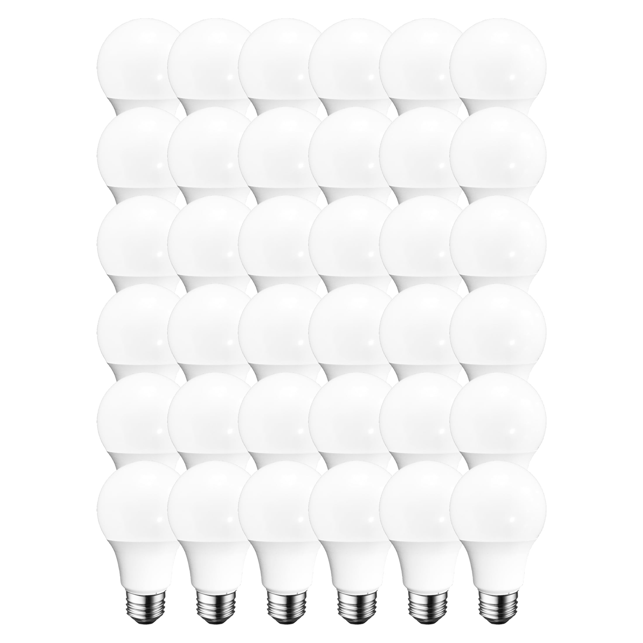 (4 pack) Great Value LED, 9W (60W Equivalent) A19 General Purpose E26 Medium Base, Non-Dimmable, Soft White, 36-Pack