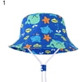 thumbnail image 3 of Cartoon Animal Sun Hat UV Protection Foldable Bucket Cap with Chin Strap for Baby Children - 54cm 4, 3 of 7