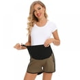 thumbnail image 3 of Monfince Women Maternity Shorts Lounge Sports Yoga Pregnancy Short Pants Soft Stretchy Athletic Shorts with Side Pockets, 3 of 6
