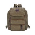 thumbnail image 1 of Bolso Bolso de hombro de lona Unisex Bolsillo en el pecho Color Oficina para estudiantes Mochila Accesorio, Caqui Kearding AP001077-01B, 1 of 7