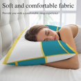 thumbnail image 5 of Modern Teal Gold Throw Pillow Cover 12 x 20 Inch Decorative Pillow Cover Minimalist Geometric Yellow Striped Lumbar Pillowcase Seasonal Rectangle Cushion Case for Couch Sofa Bed Living Room, 5 of 9