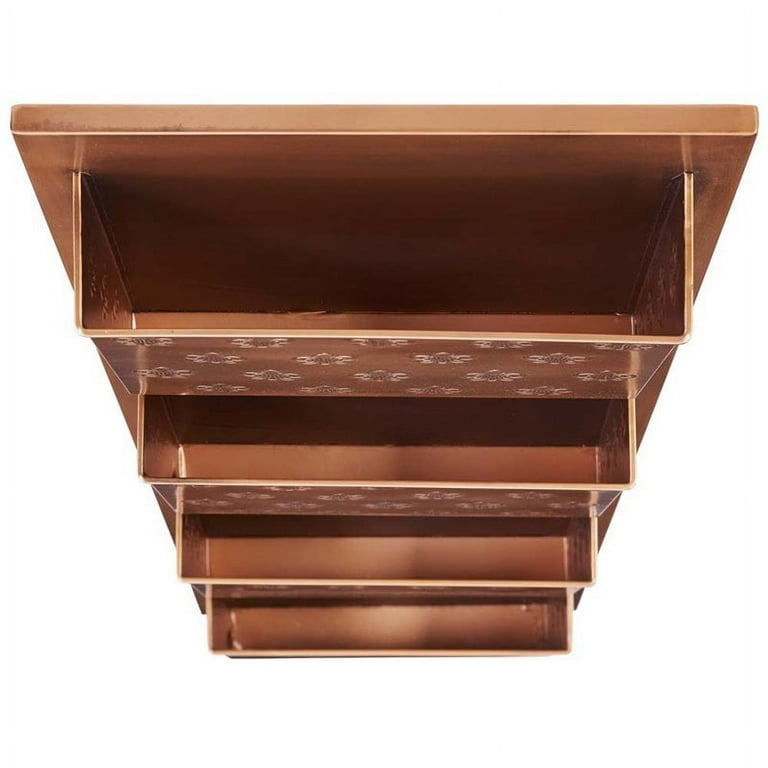 4-Slot Metal Copper Fleur-de-lis Wall Mailbox 4-Slot Metal Copper Fleur-de-lis Wall Mailbox