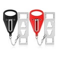 thumbnail image 2 of 2 Pack Portable Travel Security Door Lock for Hotel Rooms (Red/Black), 2 of 7