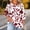 A756 Wine, variant on Casual V Neck Blouse for Women Floral Leaf Graphic 3/4 Sleeve Side Slit Relaxed Fit Flowy Tunic Top for Daily Wear