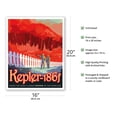 thumbnail image 2 of Kepler-186f - Where the Grass is Always Redder on the Other Side - NASA Exoplanet Travel Poster - Fine Art Matte Paper Print (Unframed) 16x20in, 2 of 4