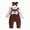 H121-Brown, variant on TOWED22 Baby Girl Clothes Romper Ruffled Long Sleeve Love Fall Winter Outfits with Bow Headband 0-18 Months,Brown,12-18 M
