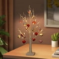 thumbnail image 4 of Décorations de la Saint-Valentin, Arbre de Bouleau avec Ornements Suspendus en Forme de Cœur, Arbres Artificiels Lumineux avec Lumières DEL Roses et Rouges, Brindilles Lumineuses de Table à Piles pour la Maison et l'Intérieur, 4 of 4