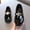 Black, variant on TAIAOJING Girl's Platform Heel Ankle Boots On Leather Shoes Loafer Rhinestone Decoration Flats School Dress Shoes For