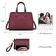 thumbnail image 3 of Bolso Dasein Fashion de piel sintética para mujer, juego de 2 piezas, 3 of 5