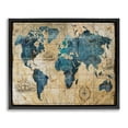 thumbnail image 5 of Stupell Industries Vintage Abstract World Map Design Jet Black Framed Floating Canvas Wall Art, 16x20, by Art Licensing Studio, 5 of 5