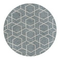 thumbnail image 2 of Unique Loom Eco Trellis Collection Area Rug - Mondo (7' Round Harbor Blue/Ivory), 2 of 11