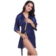 thumbnail image 4 of Albornoces de Novia Hugo de Seda Tipo Kimono para Boda, 4 of 4