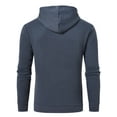 thumbnail image 4 of Weilanxin Mens Hooded Sweatshirt Casual Long Sleeve Drawstring Waffle Knit Pullover Hoodies Dustyblue XL, 4 of 8