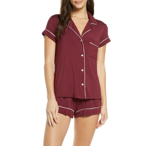 Eberjey - Womens Sleepwear Burgundy Small Shorty Pajama Sets S ...