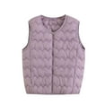 thumbnail image 4 of Women's Lightweight Down Vest, Sleeveless Quilted Puffer Jacket with Cotton Blend Shell, Warm Winter Insulated Vest, Slim Fit Casual Sleeveless Coat for Women, Cold Weather Thermal Vest Light Violet, 4 of 4