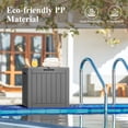 thumbnail image 5 of 31 Gallon Black Resin Wood Look Outdoor Storage Deck Box with Lockable Lid, 5 of 7
