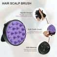 thumbnail image 3 of Unique Bargains Scalp Massager Hair Care Scalp Scrubber Women's Scalp Brush Shower Hair Massager for Clean Black Purple, 3 of 7