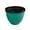 Green, variant on Large Ribbed Plastic Planter Pots For Indoor Outdoor Garden Lightweight Durable Flower Pot With Hole Recyclable Design - Green