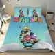 thumbnail image 1 of Fuera del Nido Conjunto de sábanas temático, trío de piezas, cómodo y amigable con la piel, diseño único, regalo de decoración para el hogar para familiares, amigos y fans,135cm *200cm, 1 of 6