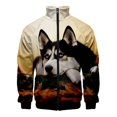 thumbnail image 4 of Nueva chaqueta con estampado 3D de husky para hombre, chaquetas con gráficos de animales de invierno para niños, ropa de calle divertida, ropa vintage, 4 of 5
