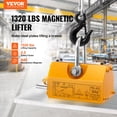 thumbnail image 2 of VEVOR Magnetic Lifter, 1320 lbs/600kg Pulling Capacity, 2.5 Safety Factor, Neodymium & Steel, Lifting Magnet with Release, Permanent Lift Magnets, Heavy Duty Magnet for Hoist, Shop Crane, Block, Board, 2 of 9