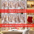 thumbnail image 3 of Tie Up Valance Curtain for Kitchen,Xmas Tree Ginger Bread House Rod Pocket Short Curtains Adjustable Tie-Up Shade Valances,Winter Pink Snowflake Window Treatment for Bathroom Living Room Bedroom, 3 of 8