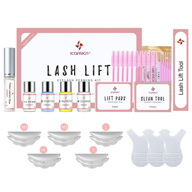 Kit profesional de lifting de pestañas ICONSIGN 2024 mejorado para salón y uso en casa