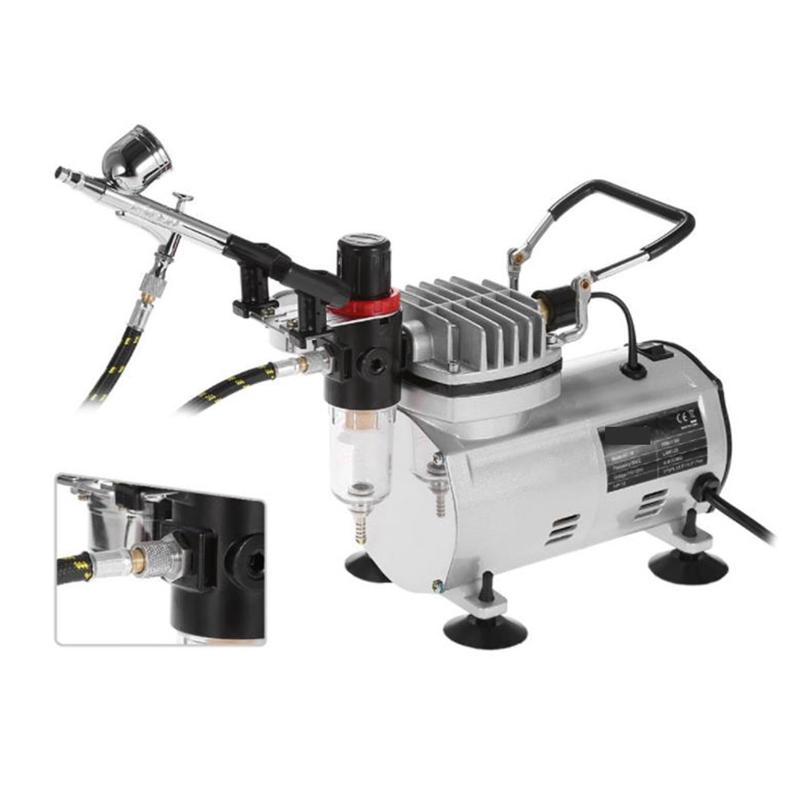 Vacuum Pump,1/5Hp Small Airbrush Compressor Small Vacuum Pump Airtight Pump ,Outstanding Oil Inlet System