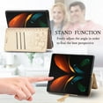 thumbnail image 2 of forSamsung Galaxy Z Fold 6 Cartoon Cute Wallet Case, Cat Dog Style Flip with ID Card Holder Premium PU Leather Cases with Wrist Strap, Magnetic Closure Folio Kickstand Cover, Gold, 2 of 12