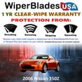 thumbnail image 2 of 2006 Nissan 350Z Beam Wiper Blades Wipers w/1yr Warranty (Set of 2) (WiperBladesUSA), 2 of 5