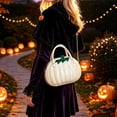 thumbnail image 4 of HAYIMI Women Pumpkin Handbag Stylish Glossy Removable Chain Strap Handle Crossbody Purse Halloween Party Shoulder Bag, 4 of 4