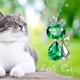thumbnail image 2 of Juwaliy Collar de Piedra Natal de Mayo con Dije de Gato, Joyería de Plata de Ley 925 con Esmeralda Verde, Regalo de Cumpleaños de Navidad para Mujer, Hija, Esposa, Madre, 2 of 7