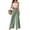 Bean Green, variant on Women Linen Palazzo Pants Summer Boho Wide Leg High Waist Casual Lounge Pant Travel Vacation Outfits Denim Blue M
