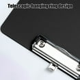 thumbnail image 4 of WEGFTDUOP A4 Clipboard Folder with Hook, 12.2" x 8.9" Plastic Writing Board, Black, Home Office School Document Organizer, 4 of 6