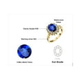 thumbnail image 3 of Jewelrypalace Princess Diana Kate Middleton Gemstone Birthstone Blue Sapphire Halo Statement Engagement Rings for Women, 14K Yellow Gold Plated 925 Sterling Silver Size 9, 3 of 7