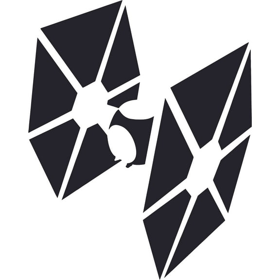 Star Wars Tie Fighter Cartoon Character Wall Art Vinyl Sticker Design Decal Girls Boys Kids Bedroom Nursery Kindergarten Fun Home Children Room Decor Sticker Wall Art Vinyl Decor Size (10x10 inch)