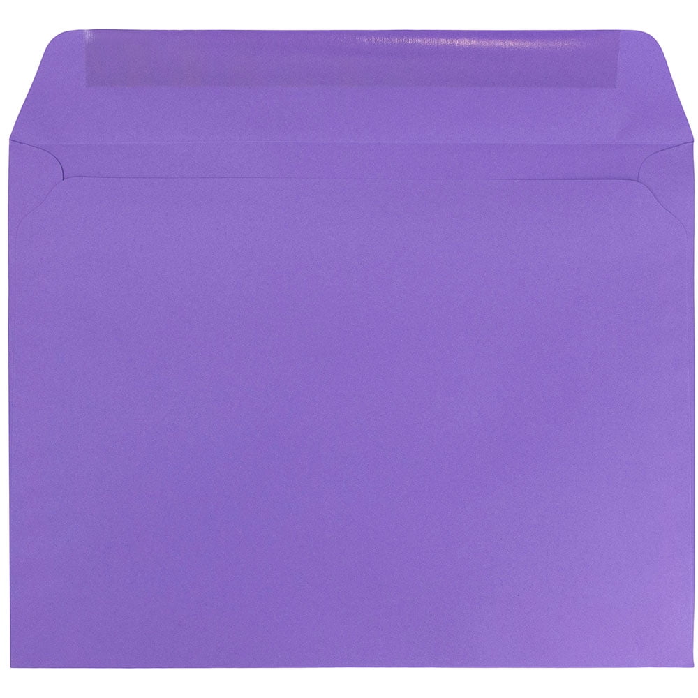JAM Paper 9 x 12 Booklet Envelopes, Violet Purple, 50/Pack