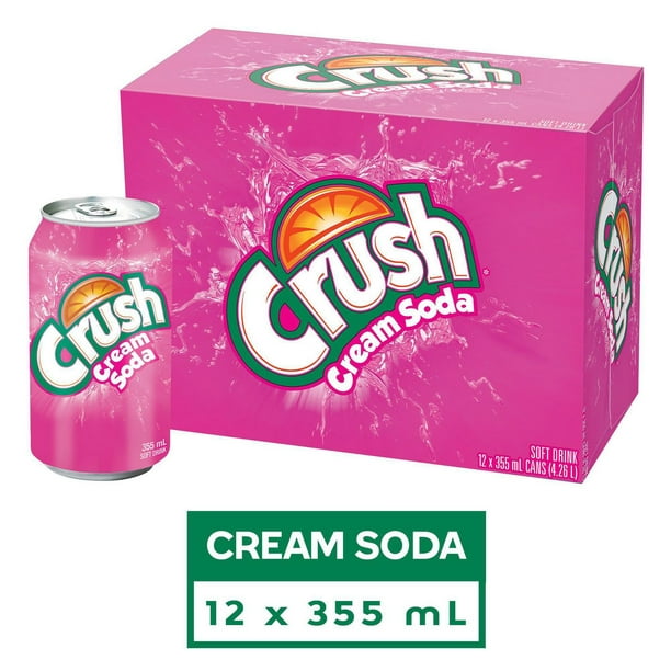 Crush Soda mousse, 12 canettes de 355 ml 12x355mL