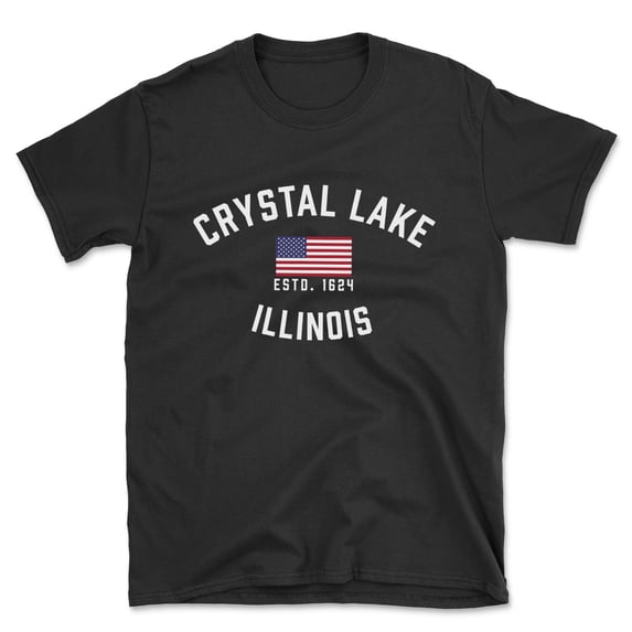 Crystal Lake Illinois Patriot Men's Cotton T-Shirt