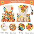 thumbnail image 4 of Small Dog Harness, Floral Bowknot Floral Cat Leash and Harness Set Breathable Cute Dog Harness with D Ring Dog Princess Dress Small Dog Clothes for Yorkie Chihuahua, 4 of 8